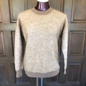 J.Crew Camel Wool Mohair Oversized Crewneck Sweater size XS